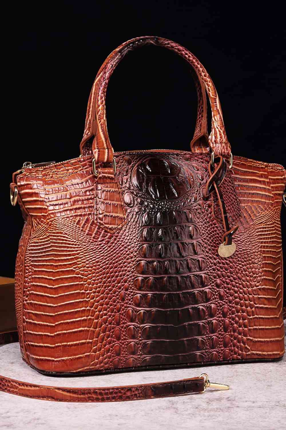 Gradient PU Leather Handbag - BloomBliss.com