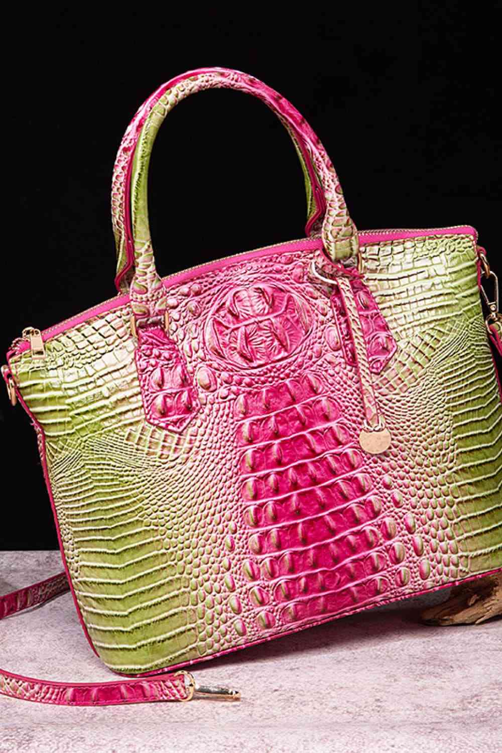 Gradient PU Leather Handbag - BloomBliss.com