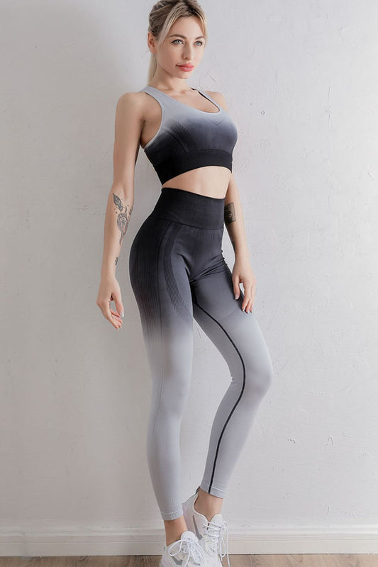 Gradient Sports Bra and Leggings Set - BloomBliss.com