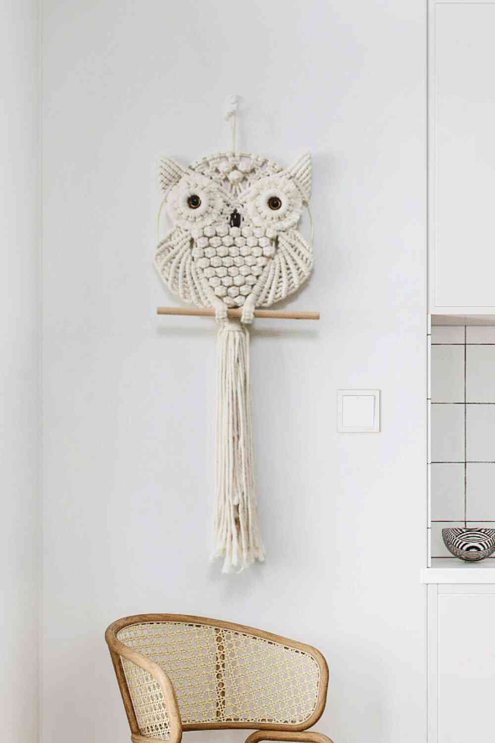 Hand-Woven Owl Macrame Wall Hanging - BloomBliss.com