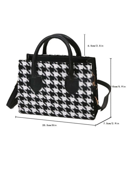 HoundsTooth Mini Handbag - BloomBliss.com