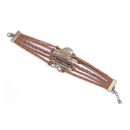Inspirational Brown Stack Bracelet - BloomBliss.com