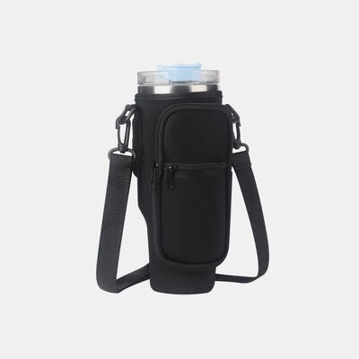Insulated Tumbler Cup Sleeve With Adjustable Shoulder Strap - BloomBliss.com