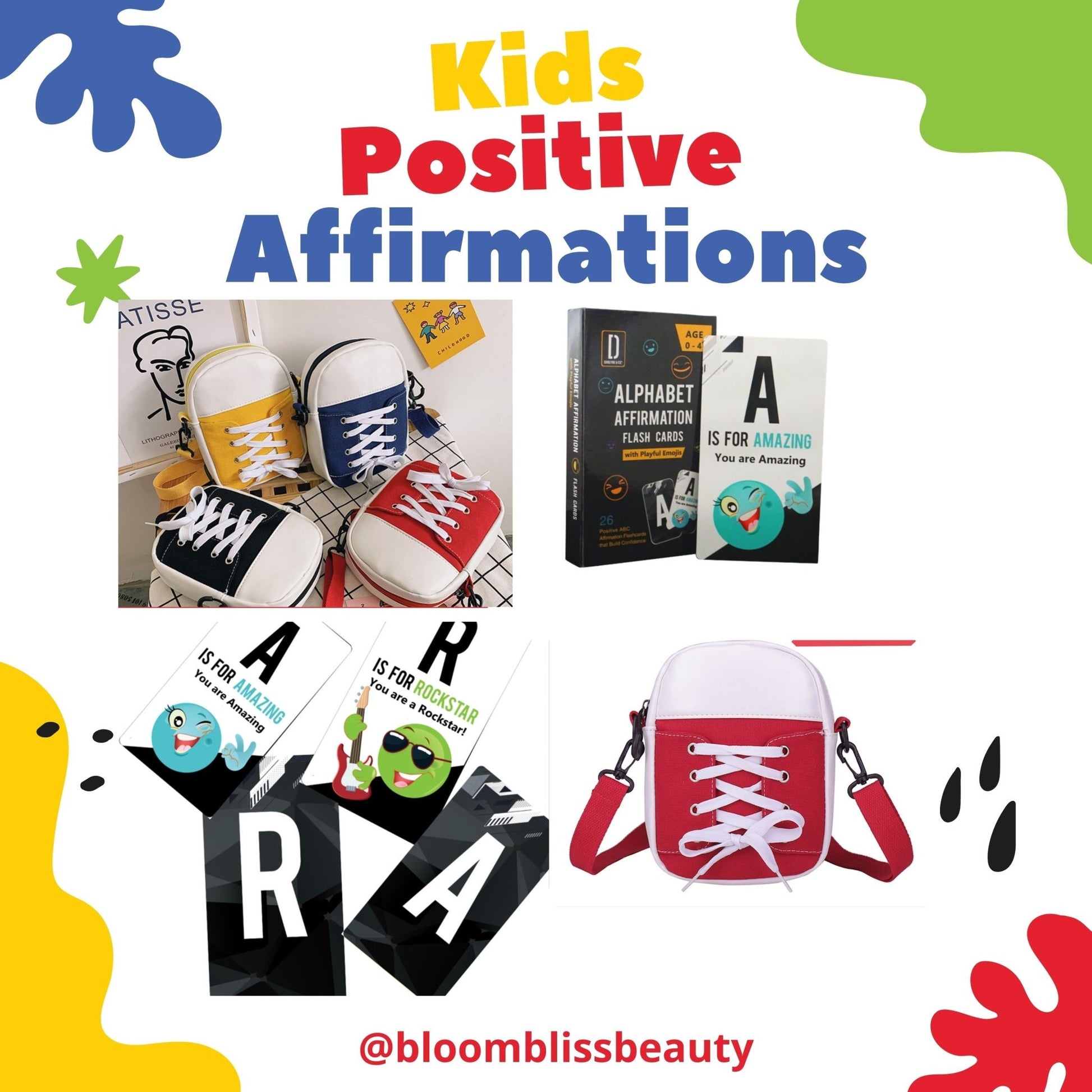 Kids Positive Alphabet Emoji Affirmations - BloomBliss.com