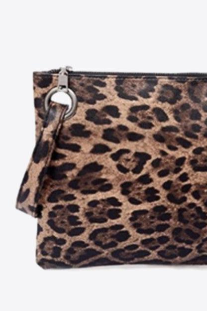 Leopard PU Leather Clutch - BloomBliss.com