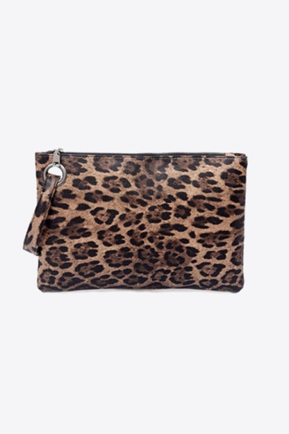 Leopard PU Leather Clutch - BloomBliss.com