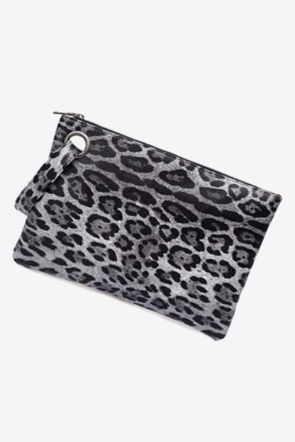 Leopard PU Leather Clutch - BloomBliss.com