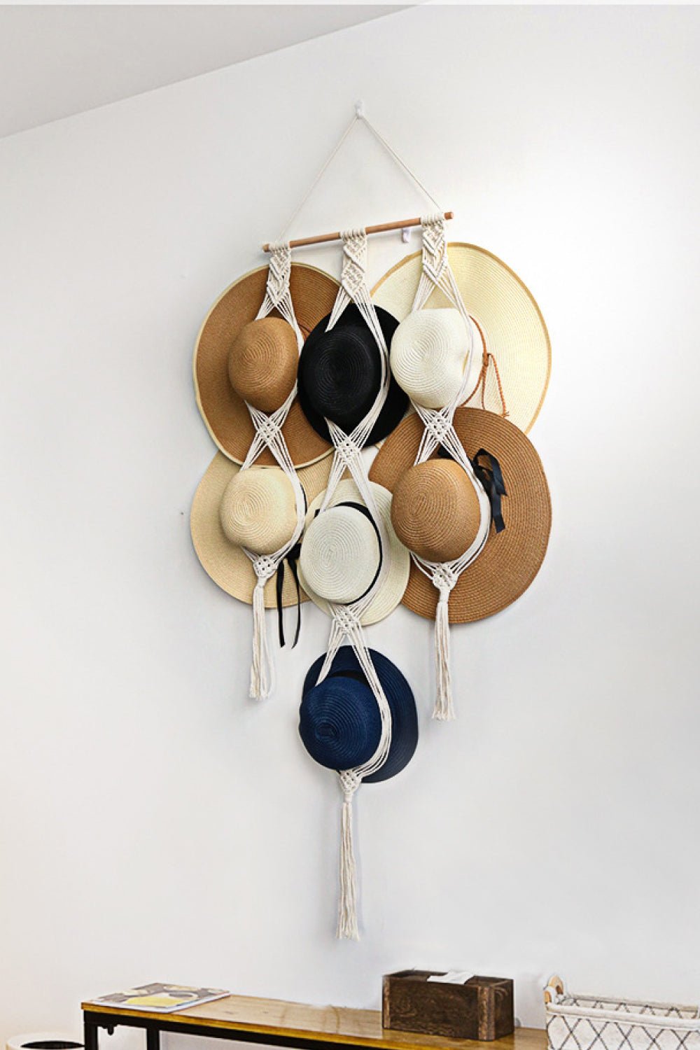 Macrame Hat Hanger - BloomBliss.com