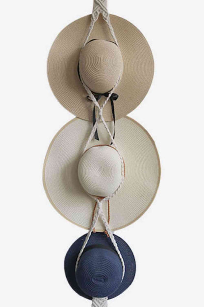 Macrame Triple Hat Hanger - BloomBliss.com