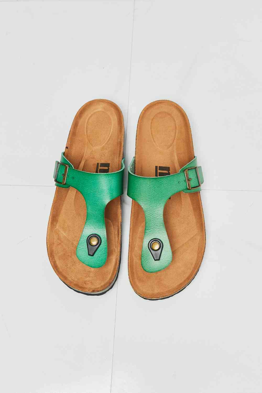 MMShoes Drift Away T-Strap Flip-Flop in Green - BloomBliss.com