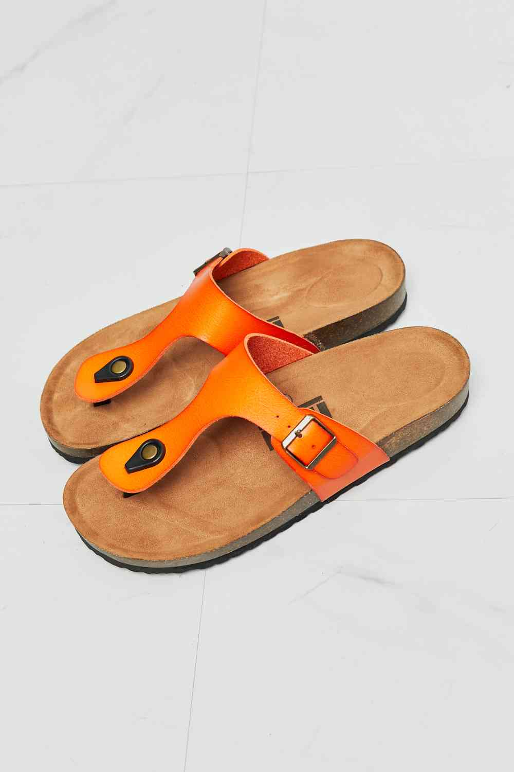 MMShoes Drift Away T-Strap Flip-Flop in Orange - BloomBliss.com