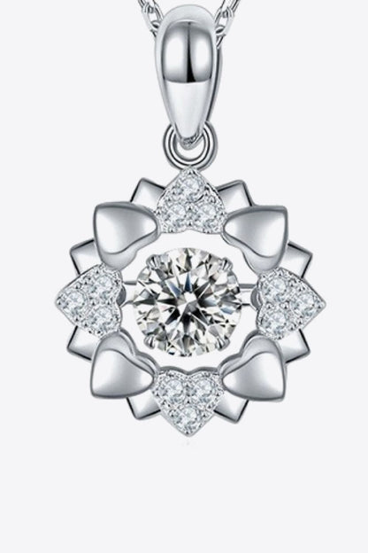 Moissanite Flower Shape Pendant Necklace - BloomBliss.com