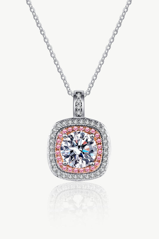 Moissanite Geometric Pendant Necklace - BloomBliss.com