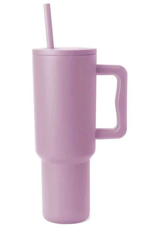 Monochromatic Stainless Steel Tumbler with Matching Straw - BloomBliss.com