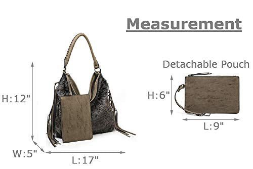 Oversize Hobo Bag for Women Fringe Fur purse - BloomBliss.com