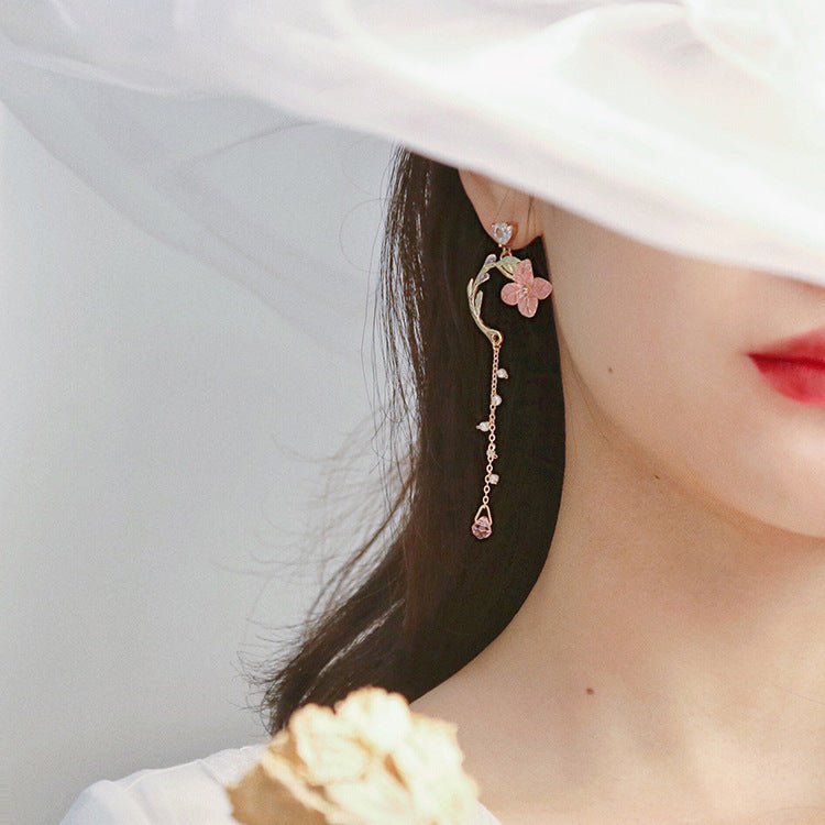Pink Floral Earrings - BloomBliss.com