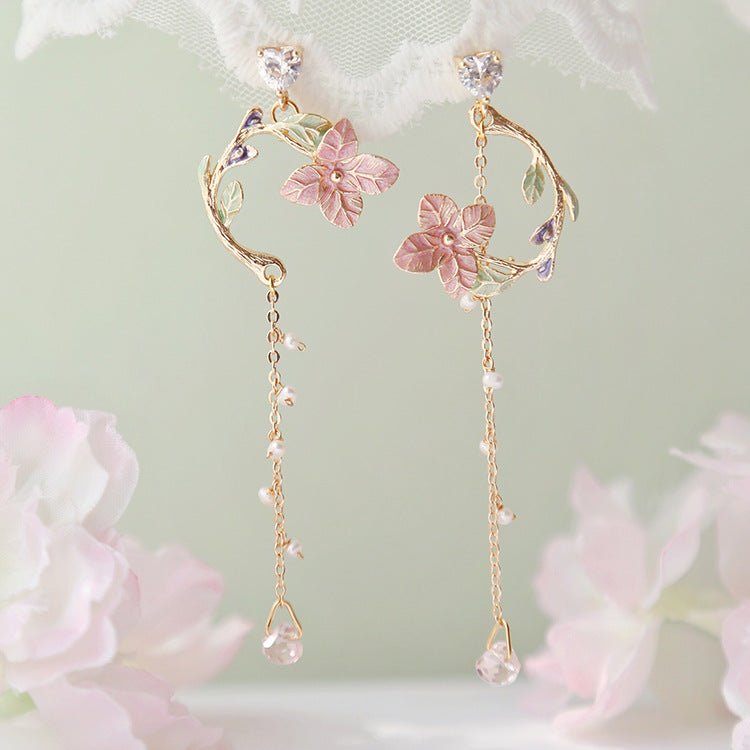 Pink Floral Earrings - BloomBliss.com