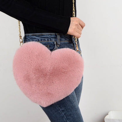 Plush Heart Shoulder Bags - BloomBliss.com