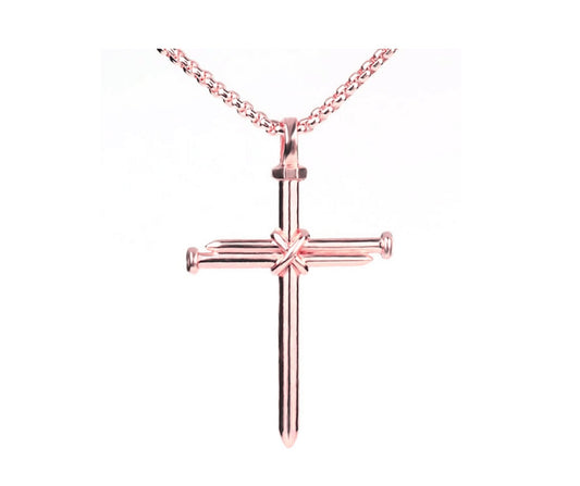 Rose Titanium Cross - BloomBliss.com