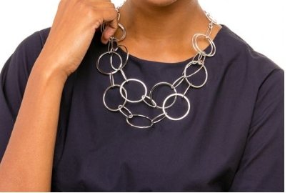 Shiny Connecting Circle Necklace - BloomBliss.com