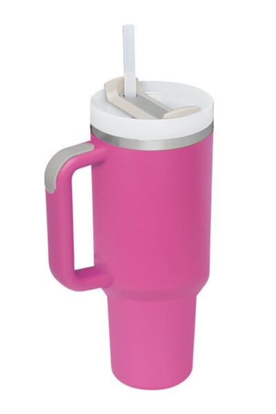 Stainless Steel Tumbler with Upgraded Handle and Straw - BloomBliss.com