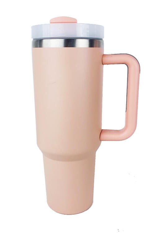 Stainless Steel Tumbler with Upgraded Handle and Straw - BloomBliss.com