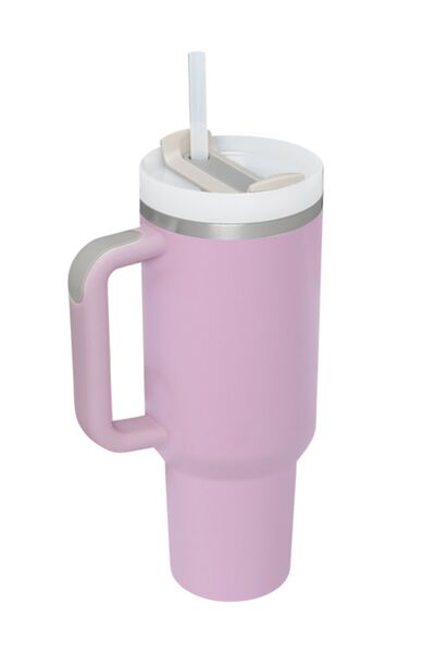 Stainless Steel Tumbler with Upgraded Handle and Straw - BloomBliss.com