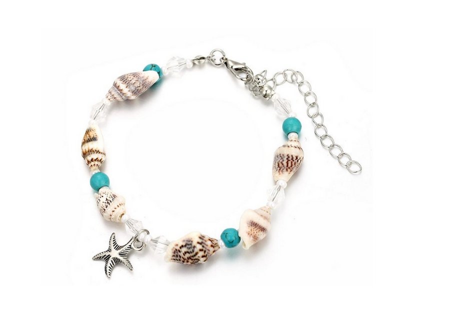 Starfish Seashell Anklet - BloomBliss.com