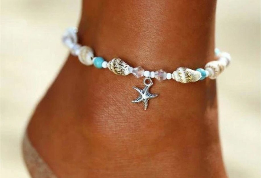 Starfish Seashell Anklet - BloomBliss.com