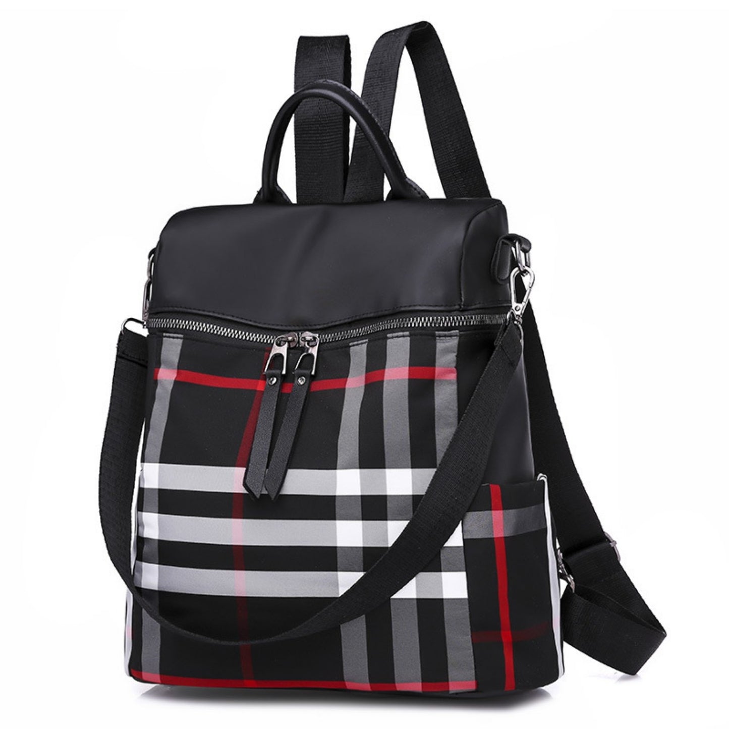 Stylish Plaid Mini Backpack - BloomBliss.com