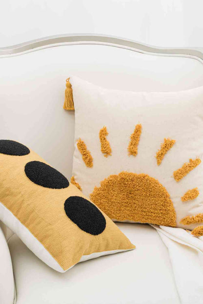 Sun Graphic Tassel Decorative Throw Pillow Case - BloomBliss.com
