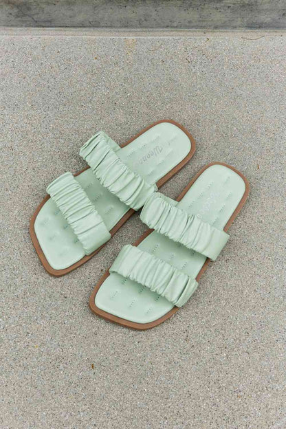 Weeboo Double Strap Scrunch Sandal in Gum Leaf - BloomBliss.com
