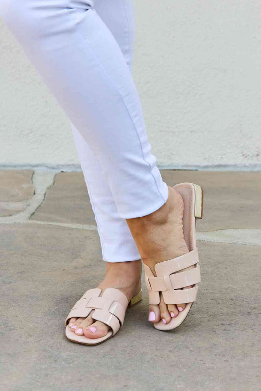 Weeboo Walk It Out Slide Sandals in Nude - BloomBliss.com
