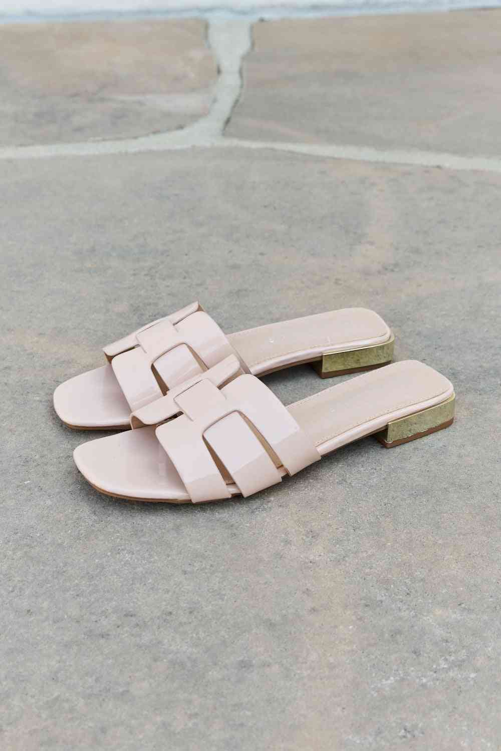 Weeboo Walk It Out Slide Sandals in Nude - BloomBliss.com